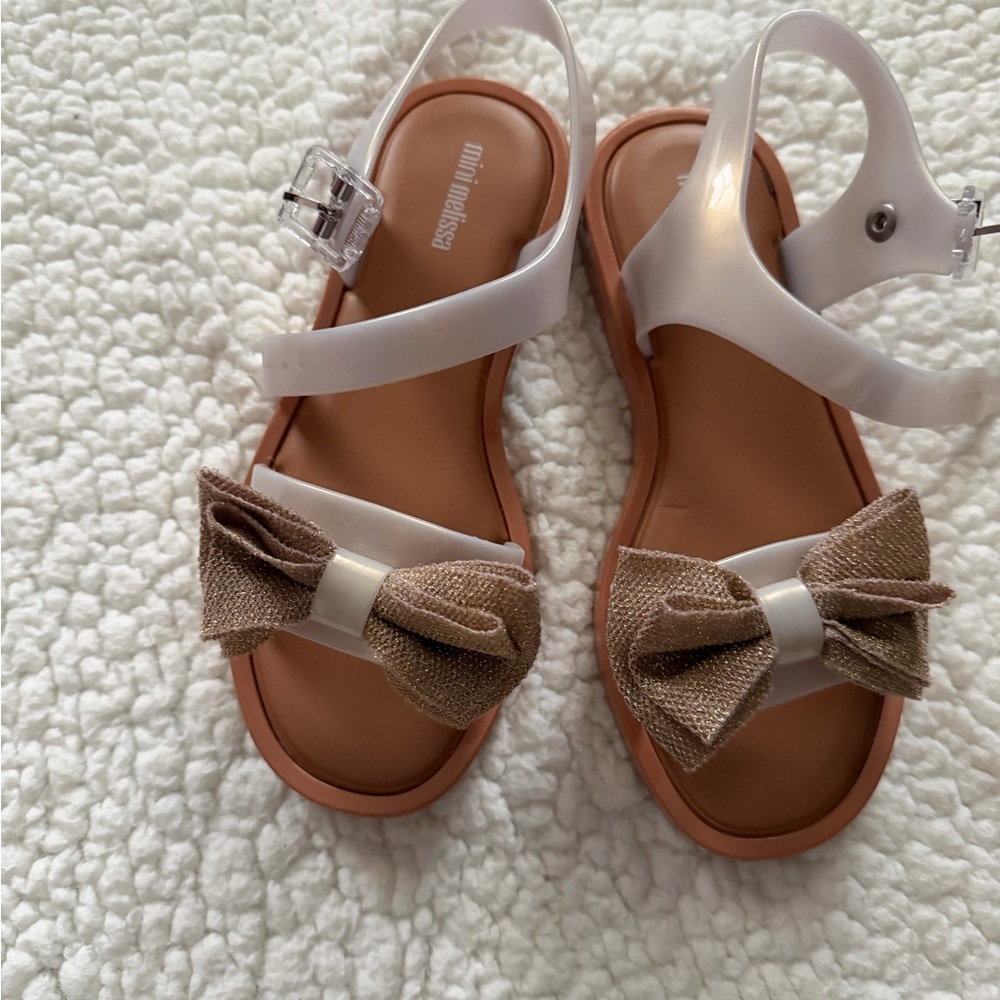 Melissa Kids' Sandals with Bow - White and Tan